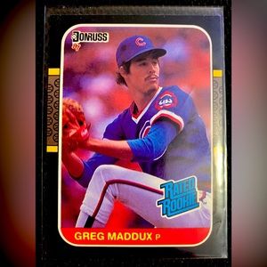 Greg Maddux Rookie Year Baseball Card